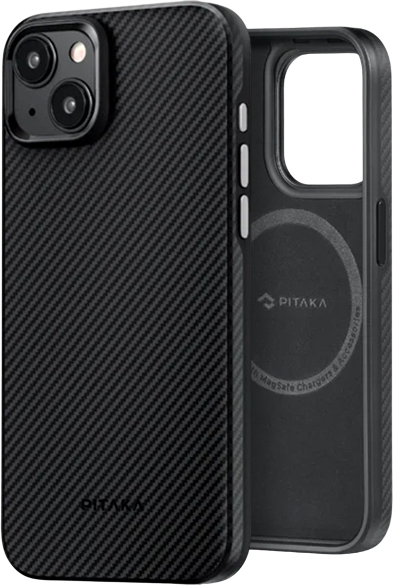 Чохол-накладка Pitaka MagEZ Case Pro 4 Twill 600D Black/Grey для iPhone 15